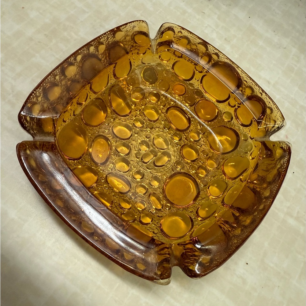 Mid Mod Ashtray Glass bubble